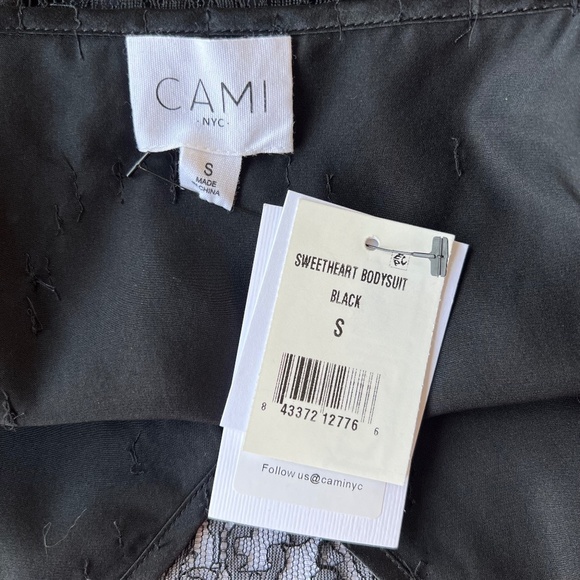 NWT - Cami NYC Sweetheart 100% Silk and Eyelash Lace Bodysuit - Picture 11 of 15